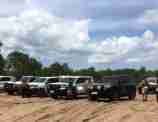 4x4 cars on hot day