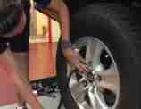 Changing tyre in Darwin
